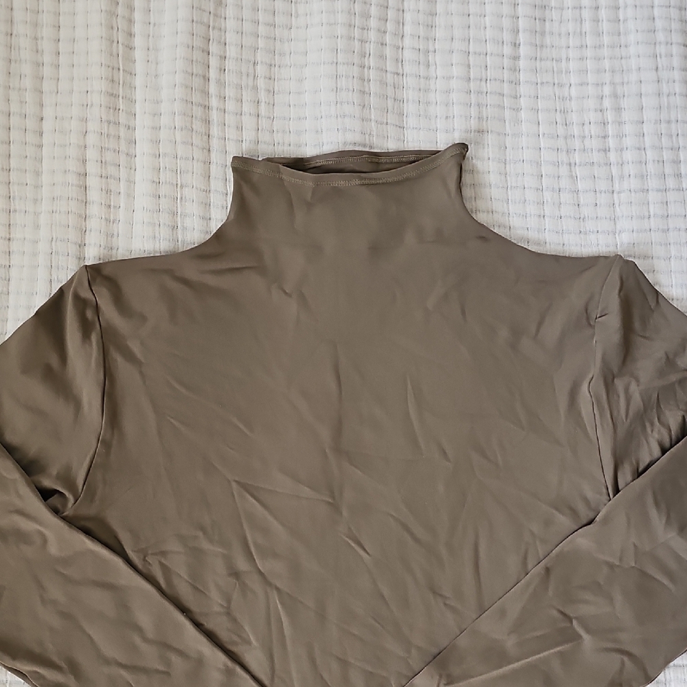 SKIMS Taupe Long Sleeve Top